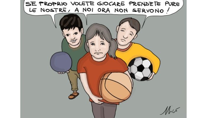 partita a calcio -vignetta sulla partita di Champions a Istanbul dopo la guerra di Erdogan contro i curdi. Nicocomix