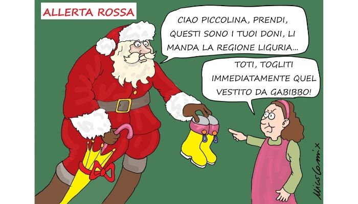 Toti di Natale -  Allerta Rossa, è più facile diramare l'allerta che mettere in sicurezza il territorio. Nicocomix