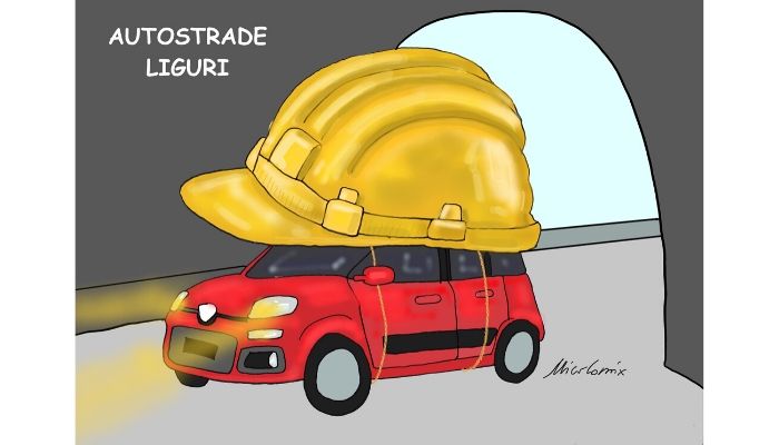 Autostrade liguri S.O.S  Partir è un po morir . Autostrade . Nicocomix