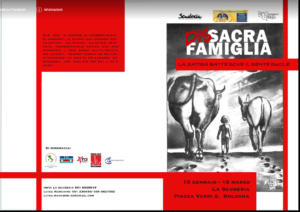 DISSACRA FAMIGLIA mostra a Bologna organizzata da Vignettisti per la Costituzione sul tema della famiglia a cui partecipo con una mia tavola. Nicocomix