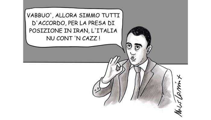 Meglio precisare . quale sarà la posizione dell'Italia sul Iran? Di Maio preferisce precisare, vabbuo'! Nicocomix