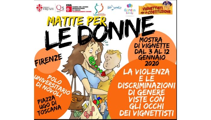 locandina artemisia Mostra " Matire per le donne" contro la violenza di genere. Firenze. Nicocomix