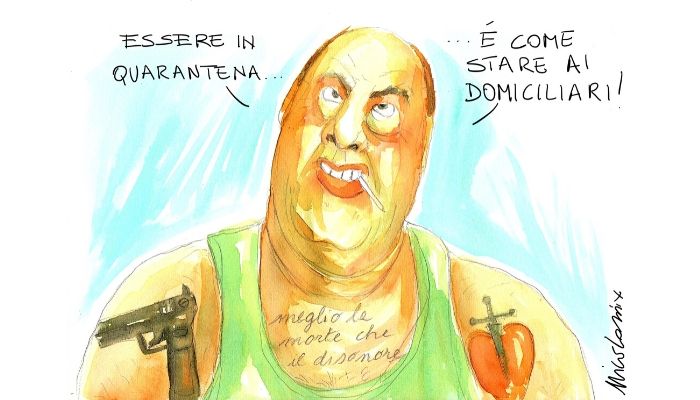 quarantena . In fondo essere in quarantena per il coronavirus è come stare agli arresti domiciliari . Nicocomix