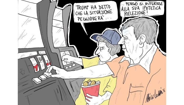 peggio no limits. Trump afferma che l'America peggiorerà... Nicocomix