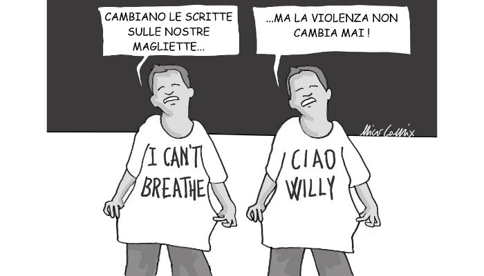 cambiano le scritte ma non la violenza . Nicocomix