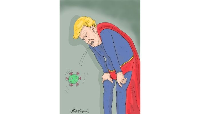 SuperTrump Trump covid. Nicocomix