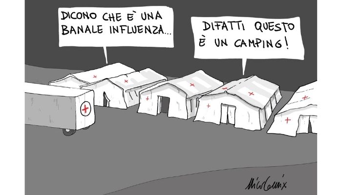 Camping completo . Negazionisti e covid . Nicocomix