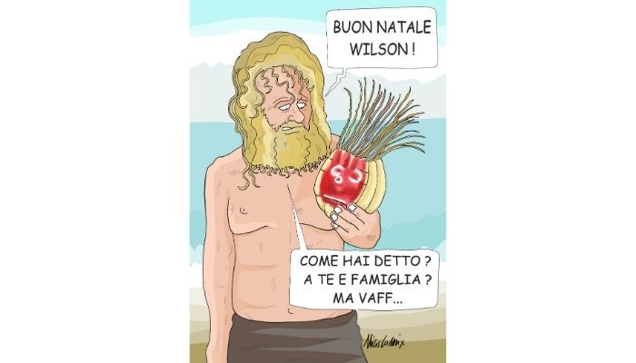 Buon Natale Wilson . Ci aspetta un Natale in solitudine come nel film Cast Away. Nicocomix