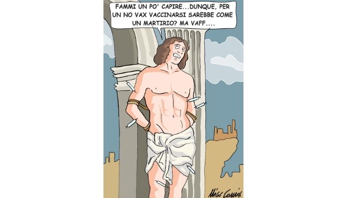 No Vax Lo chiamano martirio ma il vaccino è la salvezza! Nicocomix