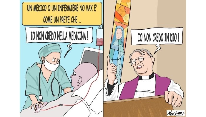 ossimoro di Ippocrate. Il personale sanitario no vax. Nicocomix