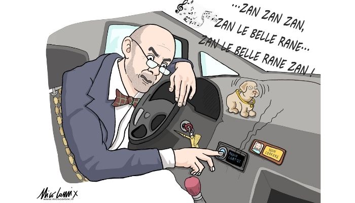 Zan Zan Zan, Zan le belle rane, Zan. Pillon e la legge Zan . Nicocomix