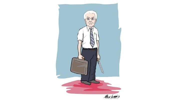 un giorno di ordinaria follia. Mattarella che riceve la notizia della sua rielezione. Nicocomix