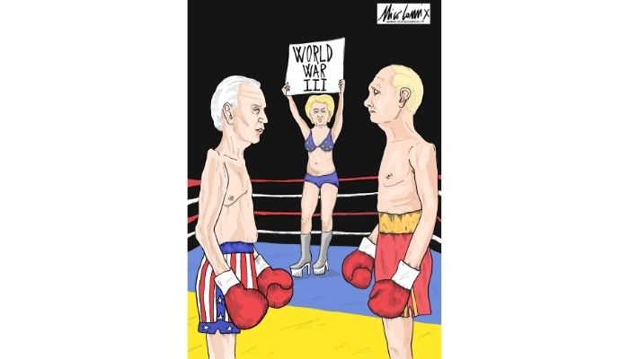 come Rocky. Biden, Putin e Ursula von der Leyen. Nicocomix