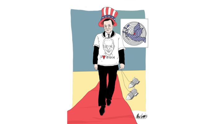 I love Biden. Draghi vola a Washington ad incontrare Biden e ottenere più armi da inviare all'Ucraina. Nicocomix 