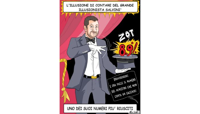 Il grande illusionista Salvinì . Salvini e la Lega. Nicocomix