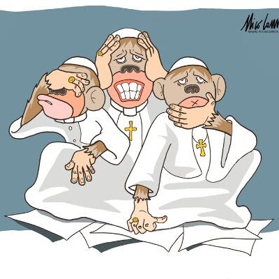 le tre scimmiette del Vaticano