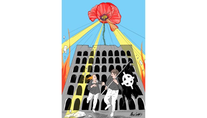 Papaveri attack. 25 Aprile, festa della Liberazione. Nicocomix